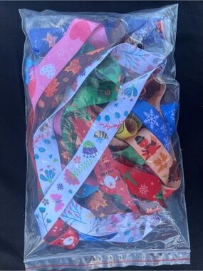 Assorted Holiday Lanyard Straps. 12 pack — Multicolor